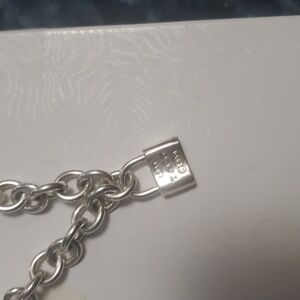 Tiffany and co. Sterling silver mini padlock pendant necklace